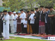 Presiden Joko Widodo Laksanakan Salat Idulfitri di Kebun Raya Bogor LIPI